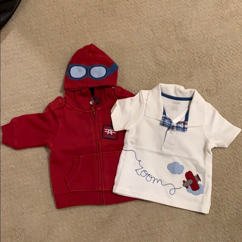 Baby’s sweatshirt and polo size 3-6 months